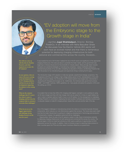 EM Magazine interview with Bombay PowerCo founder Jugal Shahdadpuri