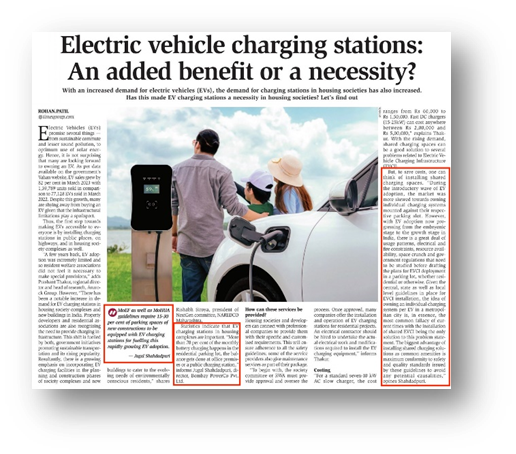 Times Property article about electric vehicle charging stations